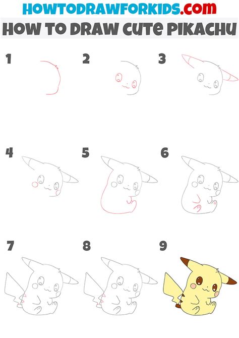 how to draw mega pikachu|how to draw pikachu cute.